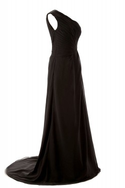 A-Line One-Shoulder Long Chiffon Bridesmaid Dresses/Wedding Party Dresses BD010181
