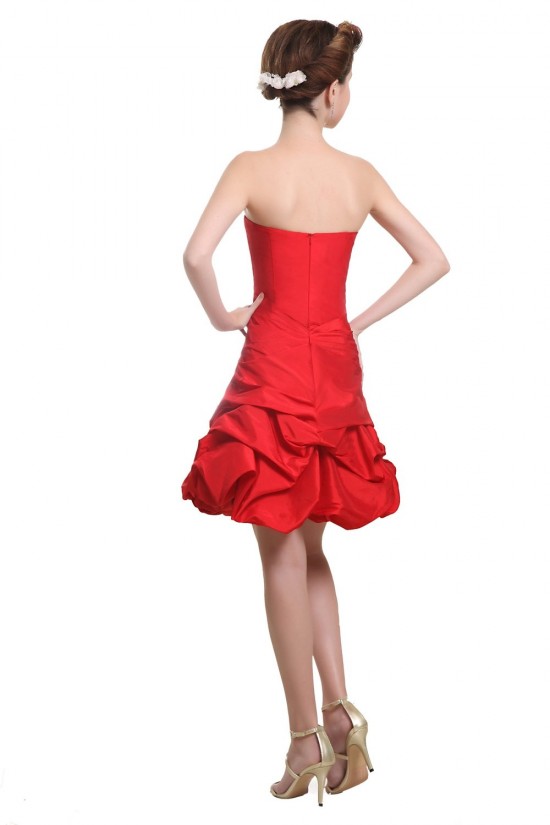 A-Line Strapless Short/Mini Red Bridesmaid Dresses/Wedding Party Dresses BD010185 A-Line Strapless Short/Mini Red Bridesmaid Dresses/Wedding Party Dresses BD010185