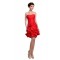 A-Line Strapless Short/Mini Red Bridesmaid Dresses/Wedding Party Dresses BD010185