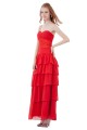 A-Line Sweetheart Long Red Chiffon Bridesmaid Dresses/Wedding Party Dresses BD010186