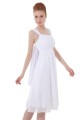 A-Line Straps Short White Chiffon Bridesmaid Dresses/Wedding Party Dresses BD010190