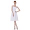 A-Line Straps Short White Chiffon Bridesmaid Dresses/Wedding Party Dresses BD010190