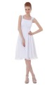A-Line Straps Short White Chiffon Bridesmaid Dresses/Wedding Party Dresses BD010190