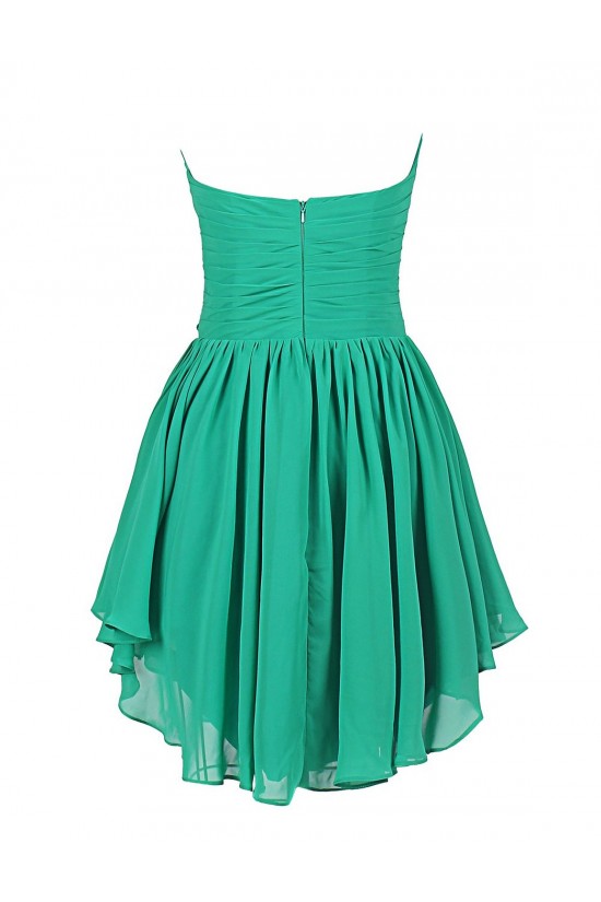 A-Line Strapless Short/Mini Chiffon and Lace Bridesmaid Dresses/Wedding Party Dresses BD010194 A-Line Strapless Short/Mini Chiffon and Lace Bridesmaid Dresses/Wedding Party Dresses BD010194