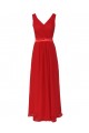 A-Line V-Neck Red Chiffon and Lace Back Long Bridesmaid Dresses/Wedding Party Dresses BD010195 A-Line V-Neck Red Chiffon and Lace Back Long Bridesmaid Dresses/Wedding Party Dresses BD010195