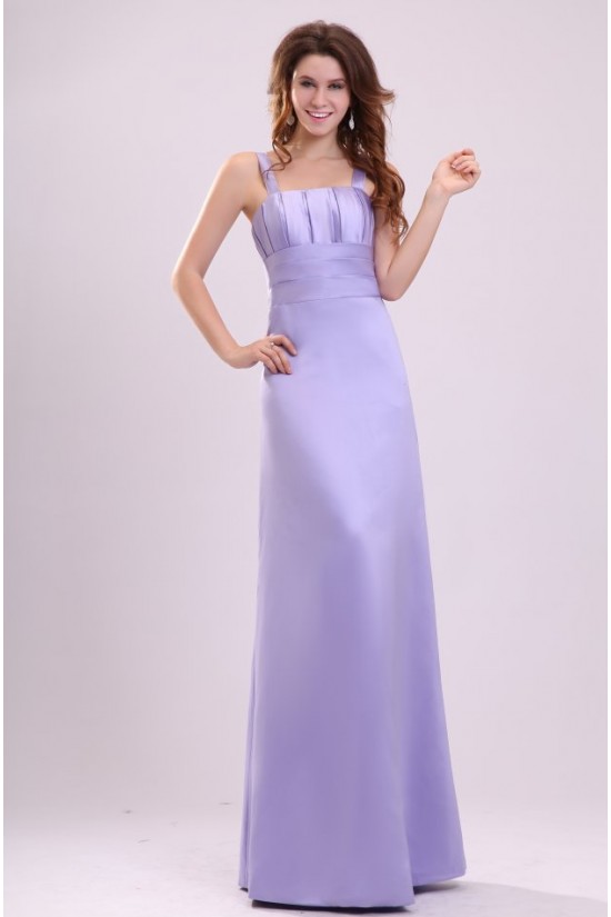 A-Line Straps Floor-Length Satin Bridesmaid Dresses/Wedding Party Dresses BD010201