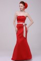 Trumpet/Mermaid Strapless Red Floor-Length Bridesmaid Dresses/Wedding Party Dresses BD010203