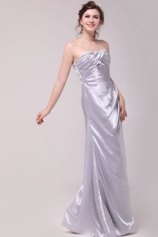 A-Line Strapless Floor-Length Bridesmaid Dresses/Wedding Party Dresses BD010205