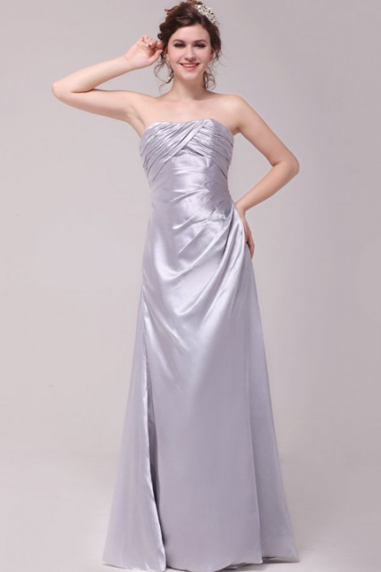 A-Line Strapless Floor-Length Bridesmaid Dresses/Wedding Party Dresses BD010205