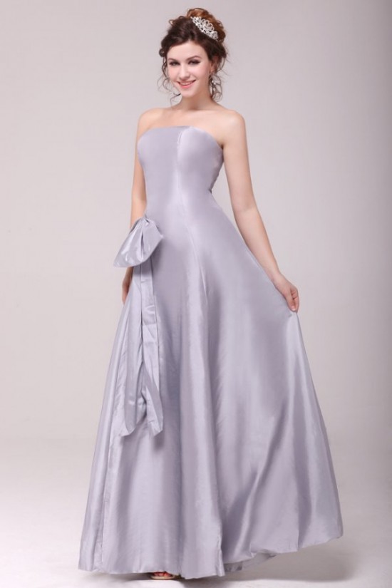 A-Line Strapless Floor-Length Bridesmaid Dresses/Wedding Party Dresses BD010206