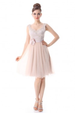 A-Line Straps Short Bridesmaid Dresses/Wedding Party Dresses BD010208