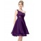 A-Line One-Shoulder Short Purple Bridesmaid Dresses/Wedding Party Dresses BD010210