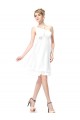 A-Line One-Shoulder Short White Bridesmaid Dresses/Wedding Party Dresses BD010211