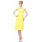 A-Line Straps Yellow Chiffon Short Bridesmaid Dresses/Wedding Party Dresses BD010215