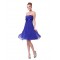 A-Line Strapless Royal Blue Chiffon Short Bridesmaid Dresses/Wedding Party Dresses BD010225