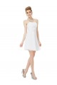 A-Line Strapless White Chiffon Short Bridesmaid Dresses/Wedding Party Dresses BD010226