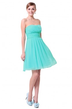 A-Line Empire Sweetheart Green Chiffon Short Bridesmaid Dresses/Wedding Party Dresses/Maternity Dresses BD010227