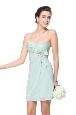 Short/Mini Sweetheart Beaded Chiffon Bridesmaid Dresses/Wedding Party Dresses BD010229