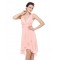High Low V-Neck Pink Chiffon Bridesmaid Dresses/Wedding Party Dresses BD010231