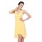High Low V-Neck Yellow Chiffon Bridesmaid Dresses/Wedding Party Dresses BD010232