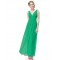 A-Line V-Neck Long Green Chiffon Bridesmaid Dresses/Wedding Party Dresses BD010240
