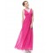 A-Line V-Neck Hot Pink Long Chiffon Bridesmaid Dresses/Wedding Party Dresses BD010241