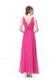 A-Line V-Neck Long Purple Chiffon Bridesmaid Dresses/Wedding Party Dresses BD010242