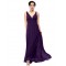A-Line V-Neck Long Purple Chiffon Bridesmaid Dresses/Wedding Party Dresses BD010242