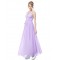 A-Line V-Neck Long Lilac Chiffon Bridesmaid Dresses/Wedding Party Dresses BD010243