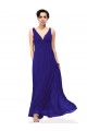 A-Line V-Neck Long Royal Blue Chiffon Bridesmaid Dresses/Wedding Party Dresses BD010244
