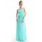 A-Line Empire Strapless Long Blue Chiffon Bridesmaid Dresses/Wedding Party Dresses/Maternity Dresses BD010250