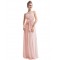 A-Line Empire Strapless Long Pink Chiffon Bridesmaid Dresses/Wedding Party Dresses/Maternity Dresses BD010251