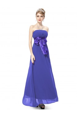 A-Line Empire Strapless Long Chiffon Bridesmaid Dresses/Wedding Party Dresses/Maternity Dresses BD010254