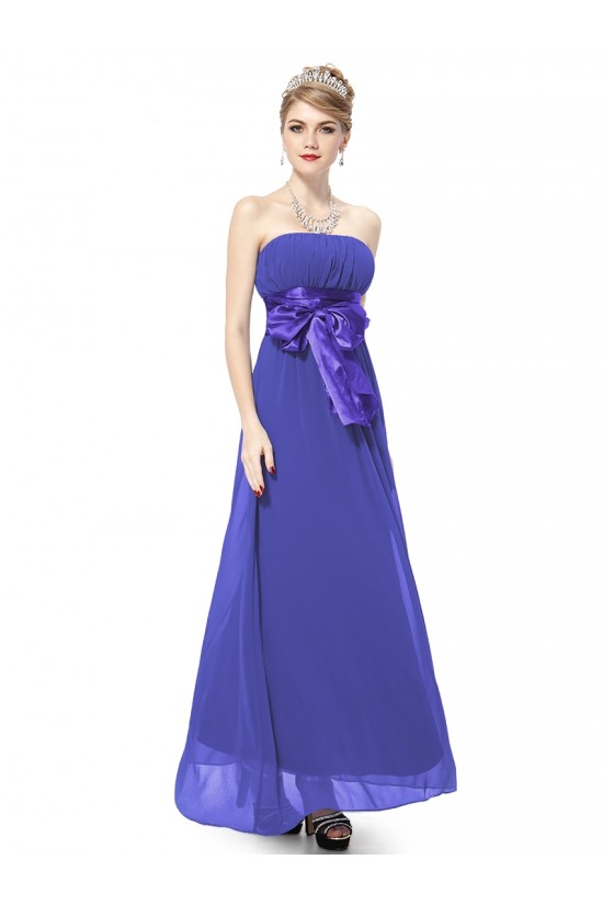 A-Line Empire Strapless Long Chiffon Bridesmaid Dresses/Wedding Party Dresses/Maternity Dresses BD010254