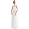 A-Line Empire Strapless Long White Chiffon Bridesmaid Dresses/Wedding Party Dresses/Maternity Dresses BD010255