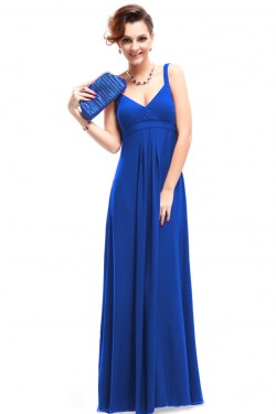 Empire Long Royal Blue Chiffon Bridesmaid Dresses/Wedding Party Dresses/Maternity Evening Dresses BD010257