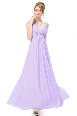 Empire Long Purple Beaded Chiffon Bridesmaid Dresses/Wedding Party Dresses/Maternity Evening Dresses BD010259