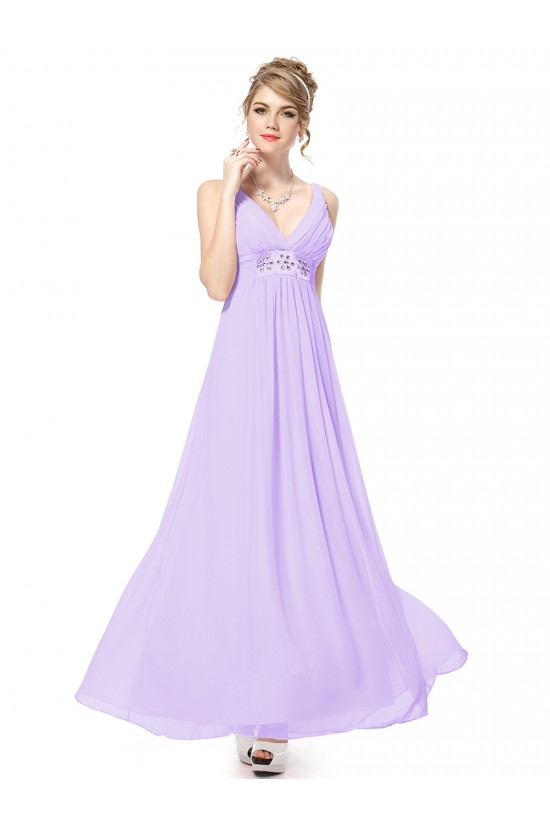 Empire Long Purple Beaded Chiffon Bridesmaid Dresses/Wedding Party Dresses/Maternity Evening Dresses BD010259