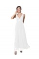Empire Long White Beaded Chiffon Bridesmaid Dresses/Wedding Party Dresses/Maternity Evening Dresses BD010260