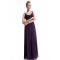 Sheath V-Neck Long Grape Chiffon Bridesmaid Dresses/Evening Dresses BD010266