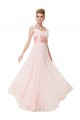 A-Line Long Pink Chiffon Bridesmaid Dresses/Evening Dresses BD010273