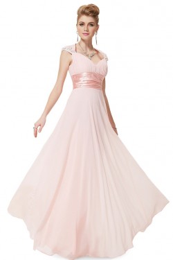 A-Line Long Purple Chiffon Bridesmaid Dresses/Evening Dresses BD010274