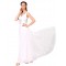 A-Line Long White Chiffon Bridesmaid Dresses/Evening Dresses BD010275