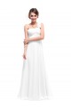 Empire Long White Chiffon Bridesmaid Dresses/Evening Dresses/Maternity Dresses BD010282