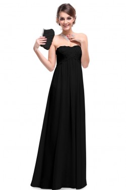 Empire Long Black Chiffon Bridesmaid Dresses/Evening Dresses/Maternity Dresses BD010283