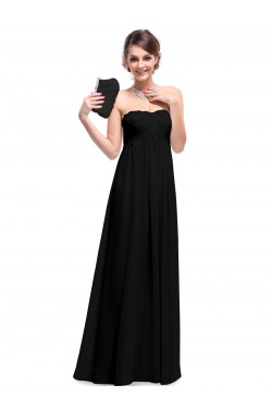 Empire Long Black Chiffon Bridesmaid Dresses/Evening Dresses/Maternity Dresses BD010283