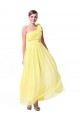 A-Line One-Shoulder Long Yellow Chiffon Bridesmaid Dresses/Evening Dresses BD010290 A-Line One-Shoulder Long Yellow Chiffon Bridesmaid Dresses/Evening Dresses BD010290
