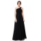 Empire One-Shoulder Long Black Chiffon Bridesmaid Dresses/Evening Dresses/Maternity Dresses BD010291