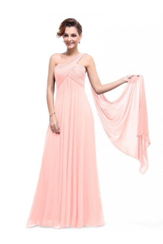 Empire One-Shoulder Long Pink Chiffon Bridesmaid Dresses/Evening Dresses/Maternity Dresses BD010294 Empire One-Shoulder Long Pink Chiffon Bridesmaid Dresses/Evening Dresses/Maternity Dresses BD010294