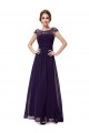 A-Line Cap-Sleeve Long Purple Chiffon Bridesmaid Dresses/Evening Dresses BD010302 A-Line Cap-Sleeve Long Purple Chiffon Bridesmaid Dresses/Evening Dresses BD010302